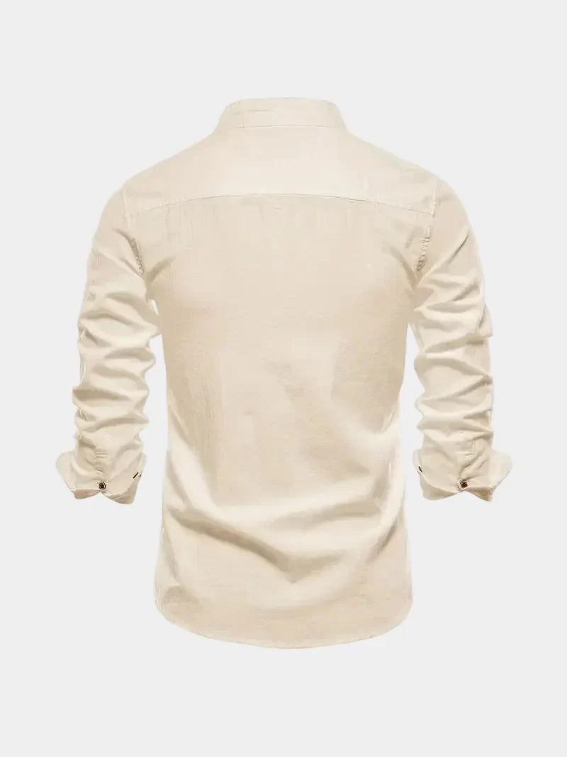 Chemise homme col mao boutonnée, vue 11