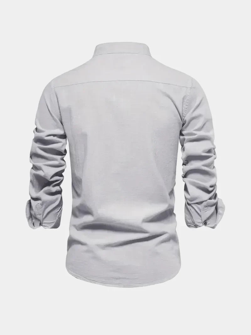 Chemise homme col mao boutonnée, vue 13