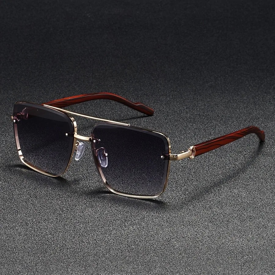 Lunettes de soleil homme géométriques, coloris Gris