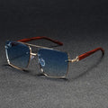 Lunettes de soleil homme géométriques, coloris Bleu