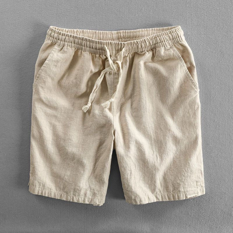 Short homme coupe droite, coloris Beige