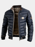 Veste homme matelassée zippée, coloris Bleu marine, vue principale